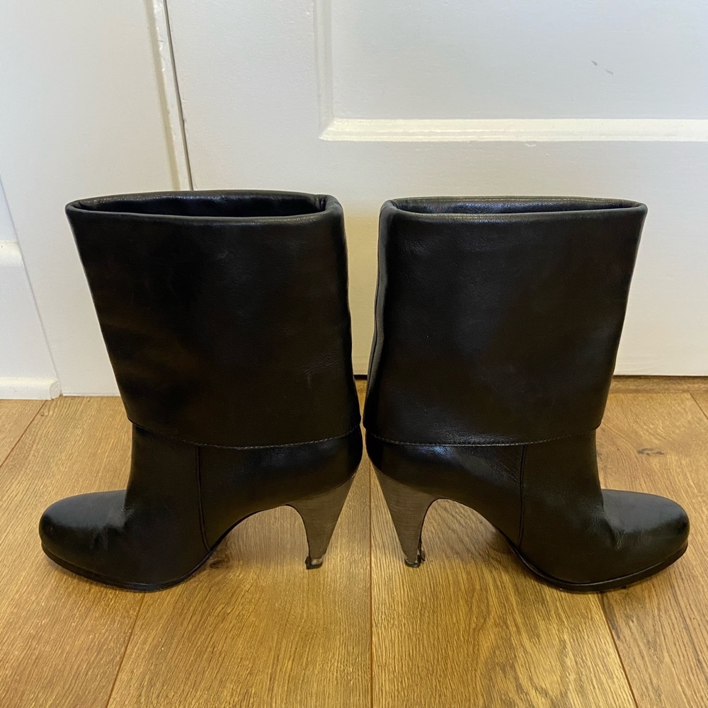 Coach Legra black leather tassel ankle booties 7.5 - Picture 3 of 8